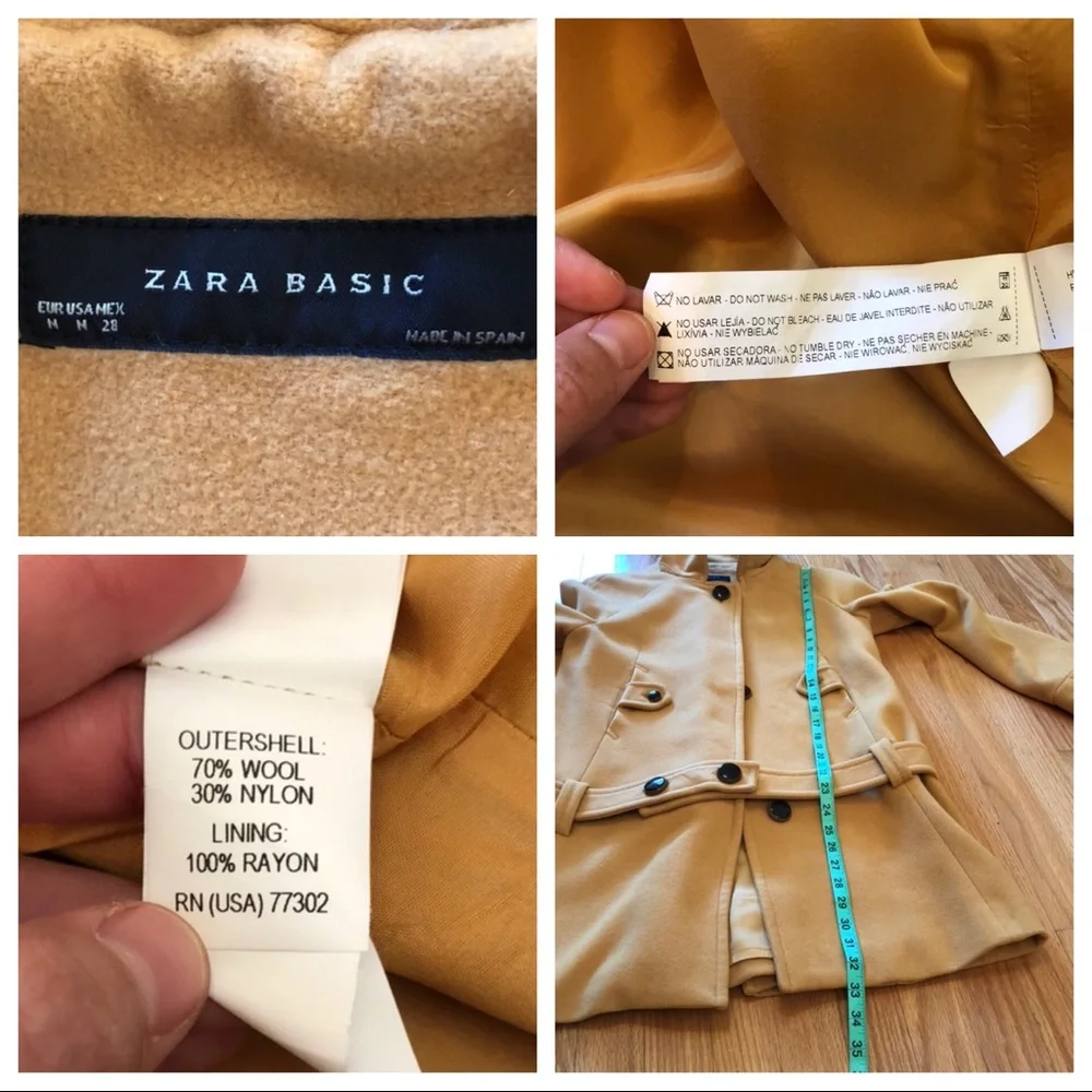 Zara Camel Wool Coat - Picture 11 of 13